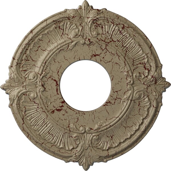 Ekena Millwork Attica Ceiling Medallion (Fits Canopies up to 3 1/2"), 12 3/4"OD x 4"ID x 1/2"P, Gobi Desert Crackle CM12ATGDC - main